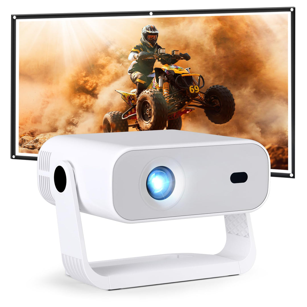 Wielio Upgrade Neuer Smart Mini Beamer Integrierte APP, Android 14,20000Lumens, Unterstützt 4K-Dekod