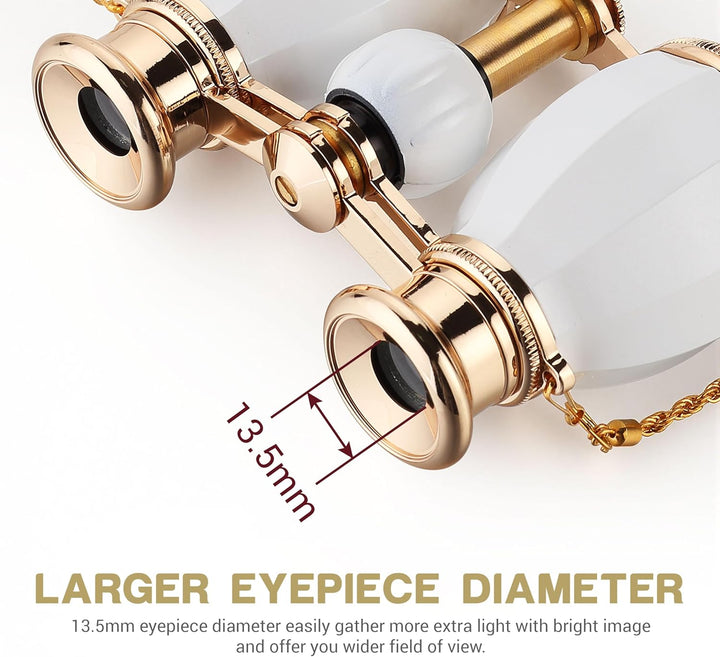 ESSLNB Operngläser 4X30 für Damen Theater Fernglas mit Kette und Tasche Optisches Glas für Oper Konz