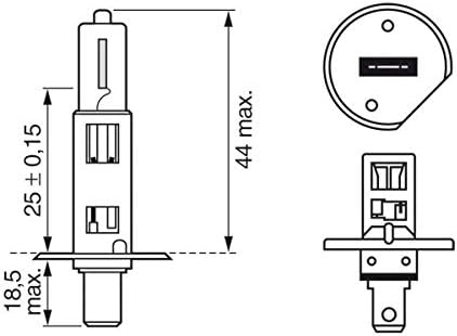 Bosch H1 Ultra White Halogen-Glühlampe für Auto-Scheinwerfer, 12 V 55 W, mit modernem weissem LED-Lo