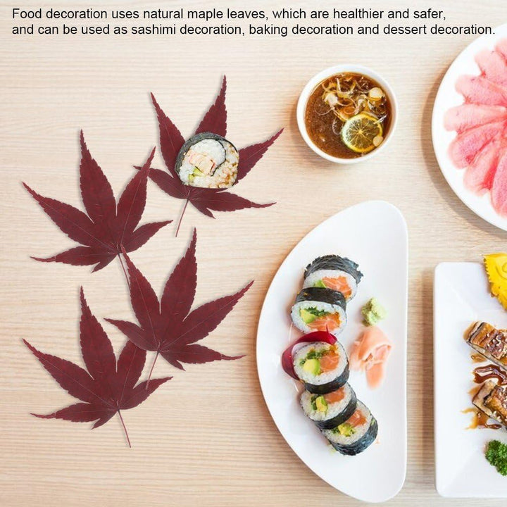 30 Stück Ahornblatt-Dekoration, Sushi-ahornblätter, Sashimi-tellerblatt, Japanische Lebensmitteldeko