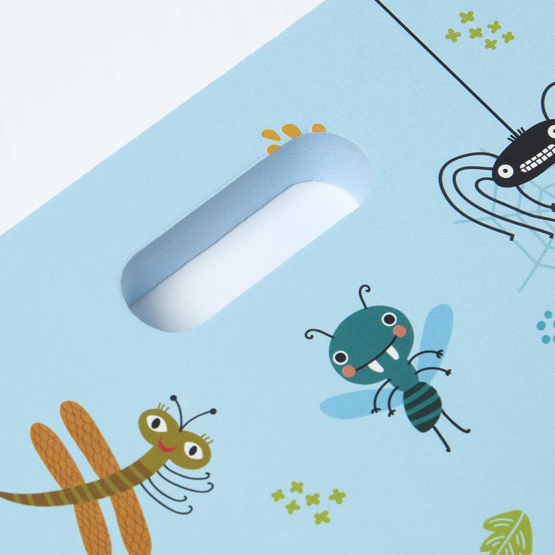 Homescapes Garten Kniekissen für Kinder, buntes Kniepolster 20x28 cm mit Tragegriff, Knieunterlage m