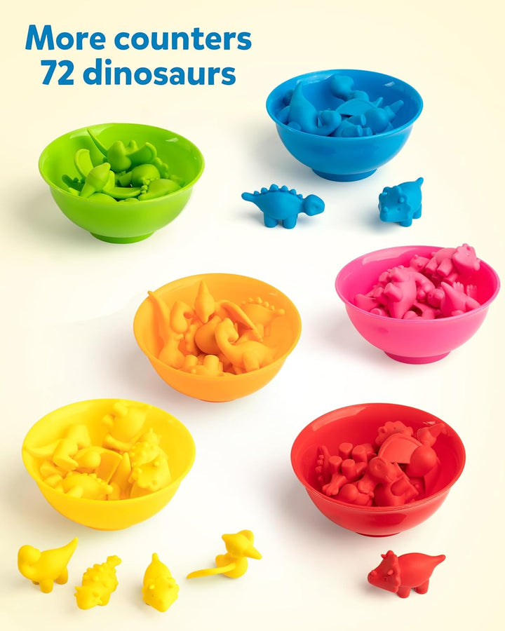 Coogam Zählen Dinosaurier Sorting Spielzeug Set, Farbe Matching Klassifikationsspiel, Montessori Fei
