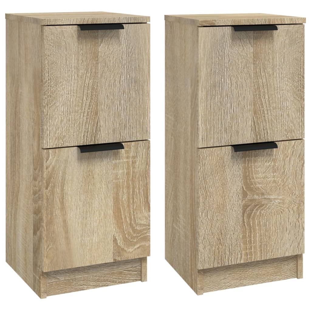 Makastle 2 Stück Sideboards Kommode Beistellschrank Lagerschrank Aufbewahrungsschrank mit 2 Türen, S