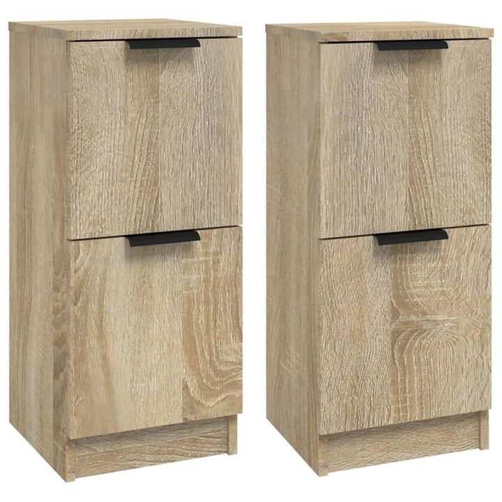 Makastle 2 Stück Sideboards Kommode Beistellschrank Lagerschrank Aufbewahrungsschrank mit 2 Türen, S