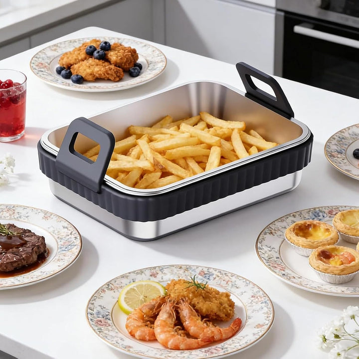 Auflaufform für Luftfritteuse und Backofen, mit Antihaftbeschichtung und | Backbleche für Backofen u