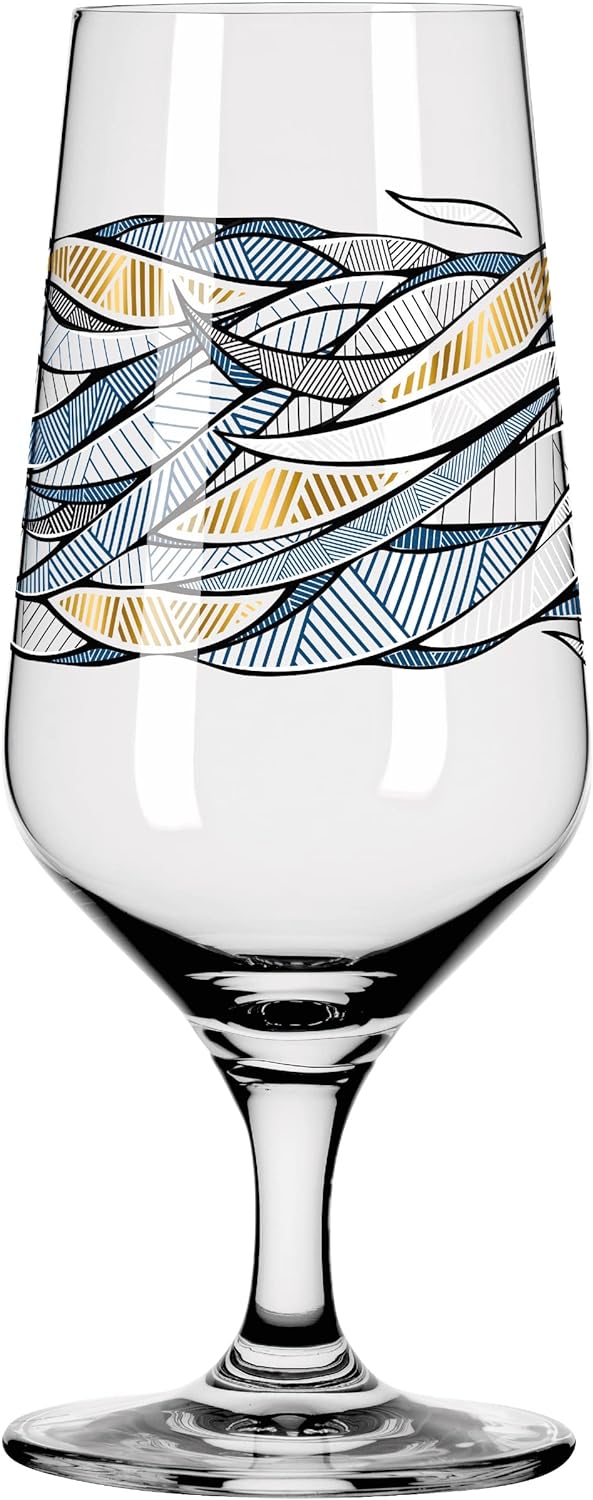 RITZENHOFF 3471002 Bierglas 300 ml – 2er Set – Serie Brauchzeit, Motiv Nr. 2 – Wasser, mehrfarbig –