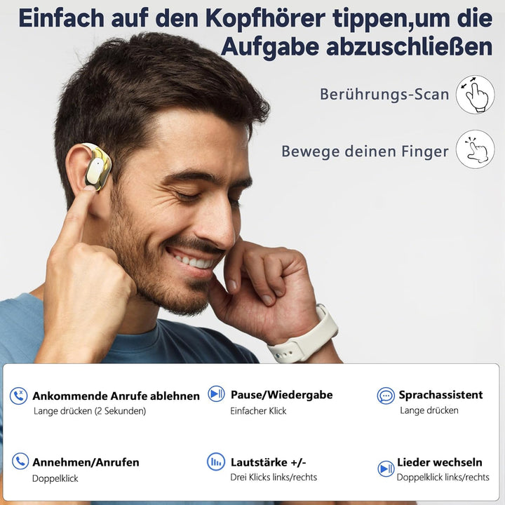 KI Übersetzer Kopfhörer mit Echtzeit Übersetzung, Bluetooth 5.4, HiFi Sound, LED Batteriestandsanzei