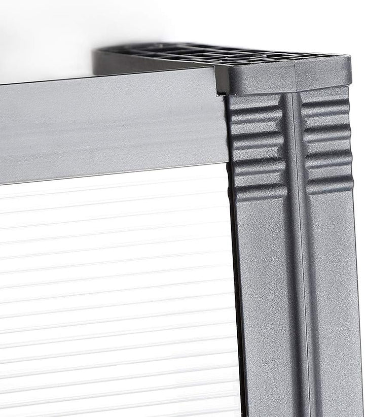 Vordach für Haustür, Überdachung Haustür aus Aluminium und Kompletten Polycarbonat-Hohlkammerplatte,