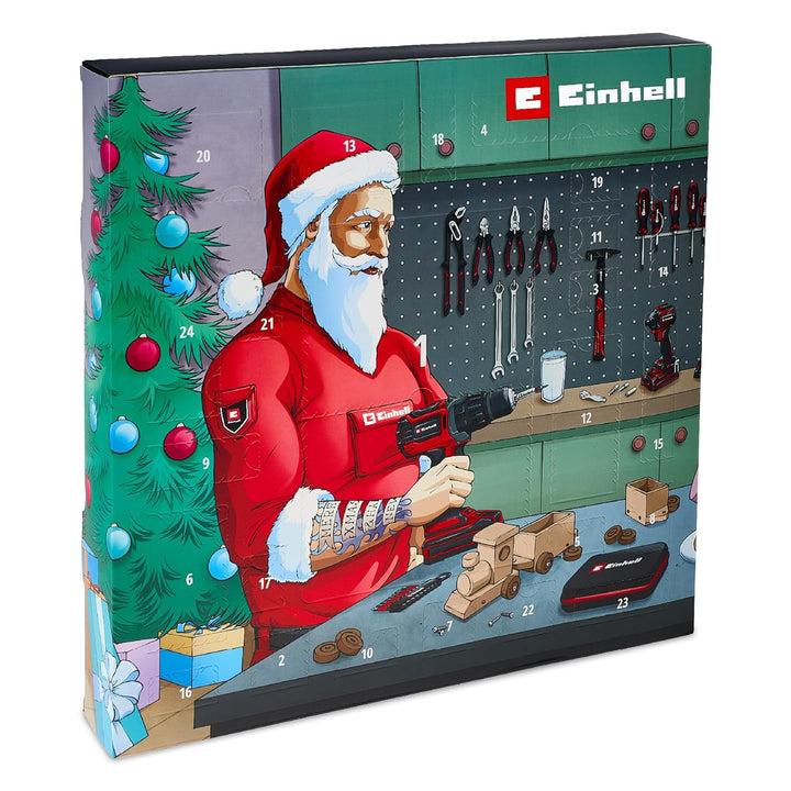 Original Einhell Adventskalender 2025 Werkzeug (37-tlg. Set mit Bit- und Ratschenzubehör, Schneid-/M