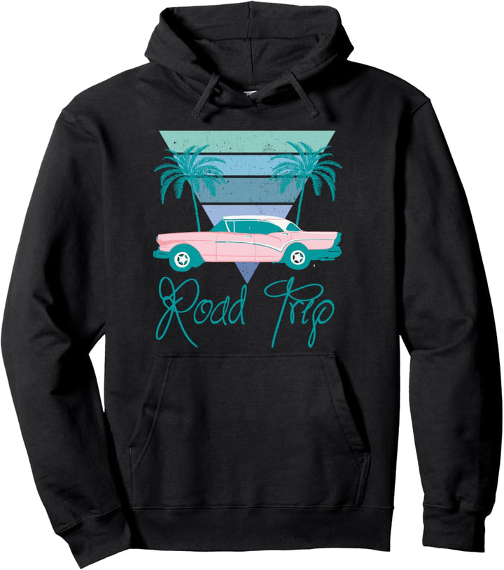 Reise-Andenken Vintage Art Deco Oldtimer Retro Road Trip Pullover Hoodie