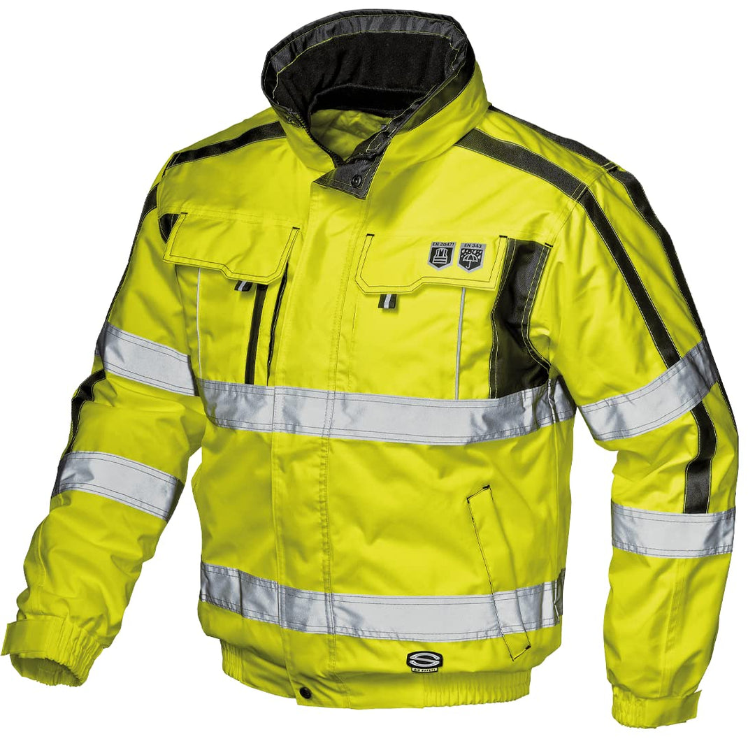 Sir Safety System MC4125E13X Contender Warnschutz-Pilotenjacke, Warngelb, Grösse 3X 3XL, 3XL