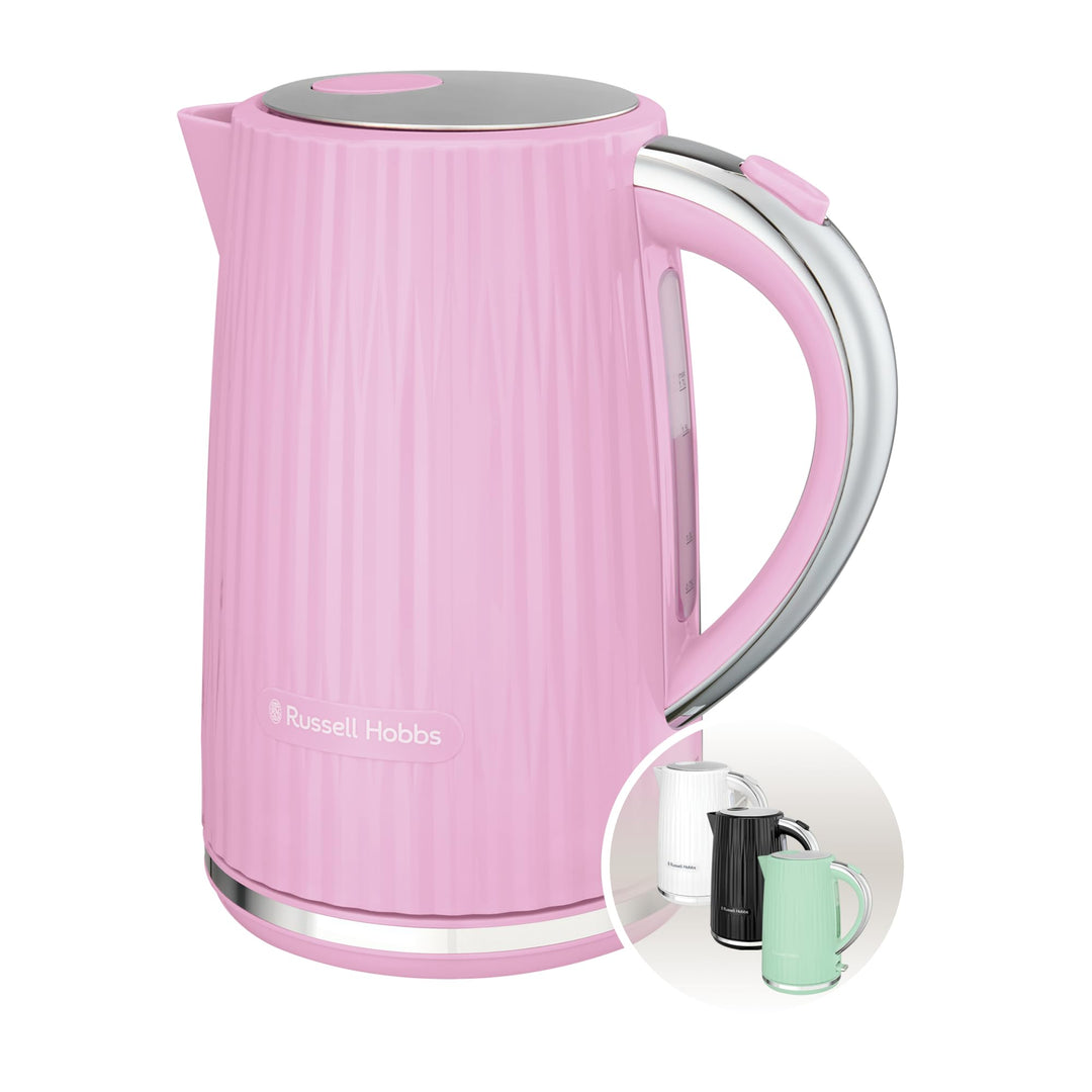 Russell Hobbs Wasserkocher (für heisses Wasser, Tee oder Kaffee, 1.7L, Deckelöffnung per Knopfdruck,