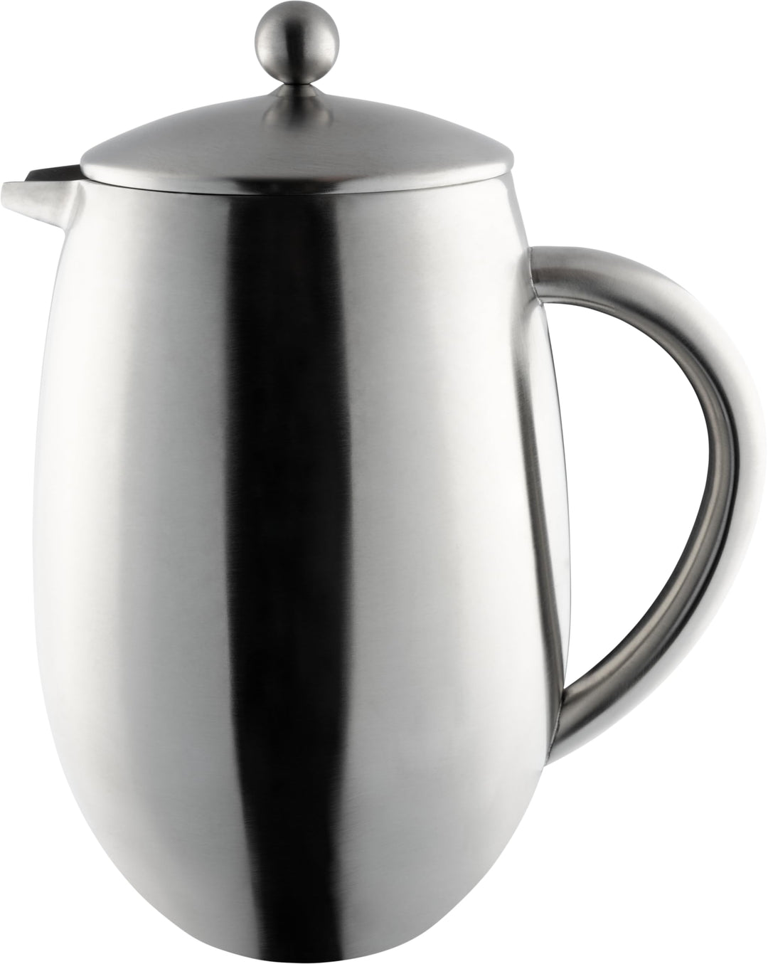 Café Olé BFD Cafetière, doppelwandiger Körper aus Edelstahl 18/10 und Siebfilter, satinierte Oberflä