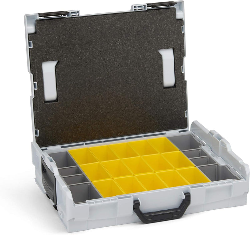 Ordnungssystem für Schrauben | L-BOXX 102 (grau) mit Insetboxenset B3 | Profi Werkzeugkoffer leer in