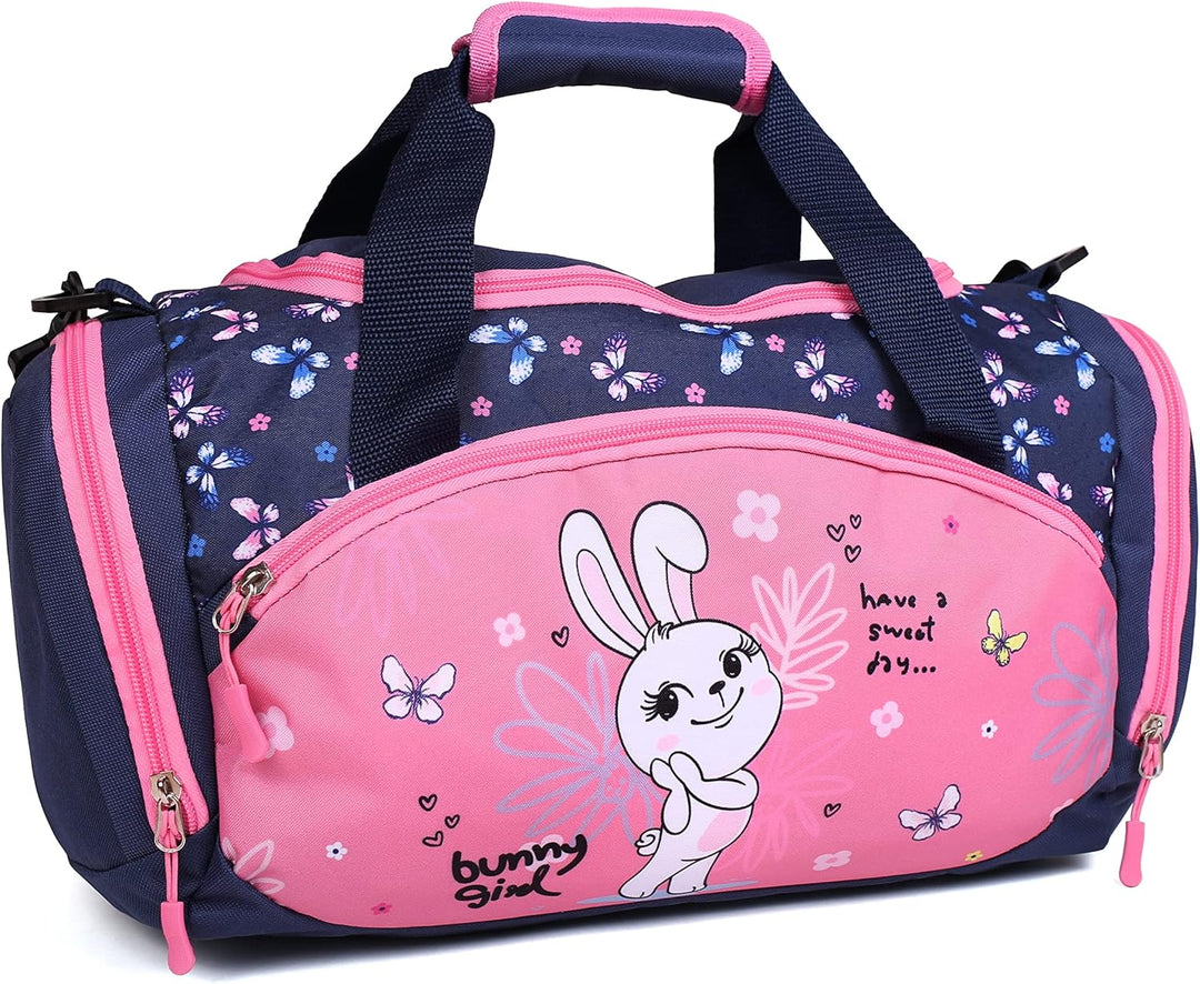 Sporttasche mit süssem Hirsch Motiv für Jungen und Mädchen Blau/Rosa, Blau/Rosa