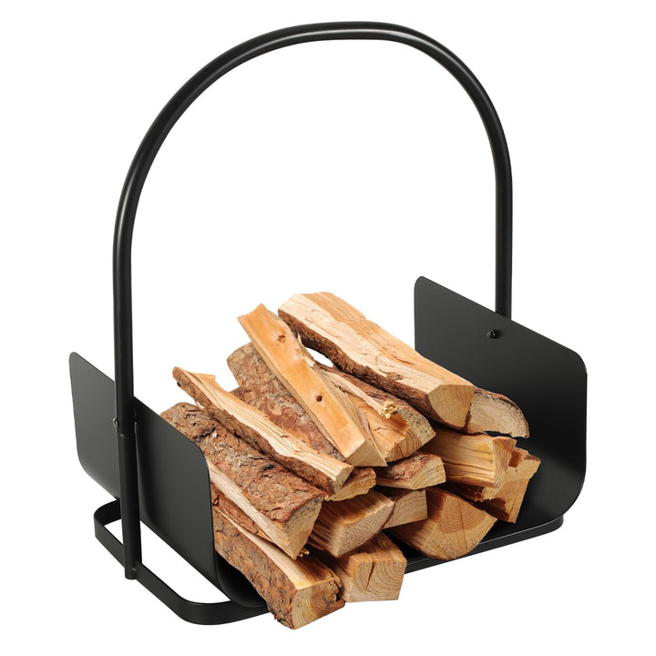 Randaco Holzkorb Kaminholz 40X30X46CM Holzwiege Kamin Feuerholzkorb Metall Brennholzkorb für Innen u