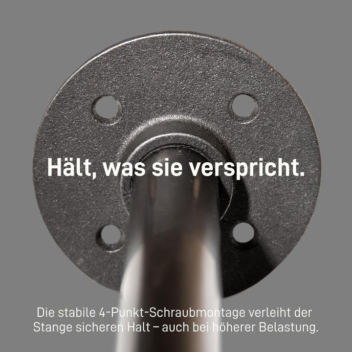 Natural Goods Berlin Kleider-Stange Pipe GARD Wall | Einfache Wand-Montage | Garderoben-Stange im In
