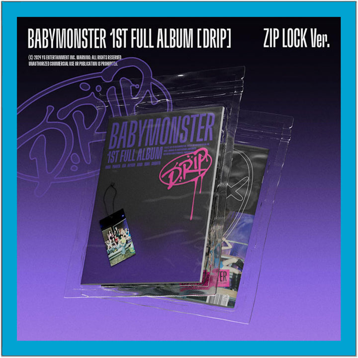 BABYMONSTER DRIP 1st FULL Album (Photobook - ZIP LOCK VER.) Fotobuch – Version mit Reissverschluss,