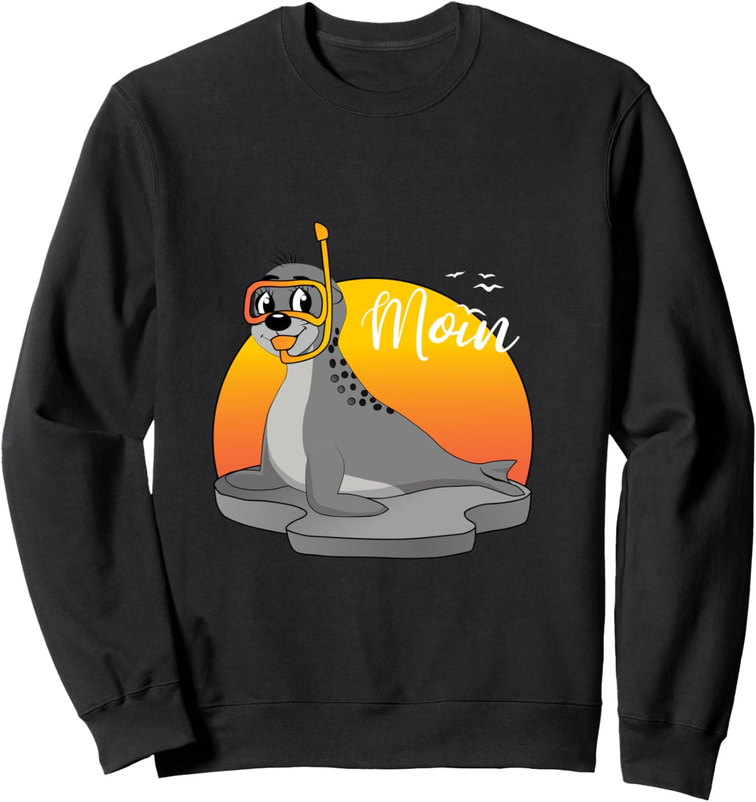 Moin für Nordlichter Seehund Robbe Strand Urlaub Sweatshirt