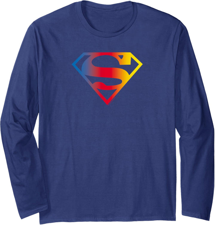 Superman Gradient Logo Langarmshirt