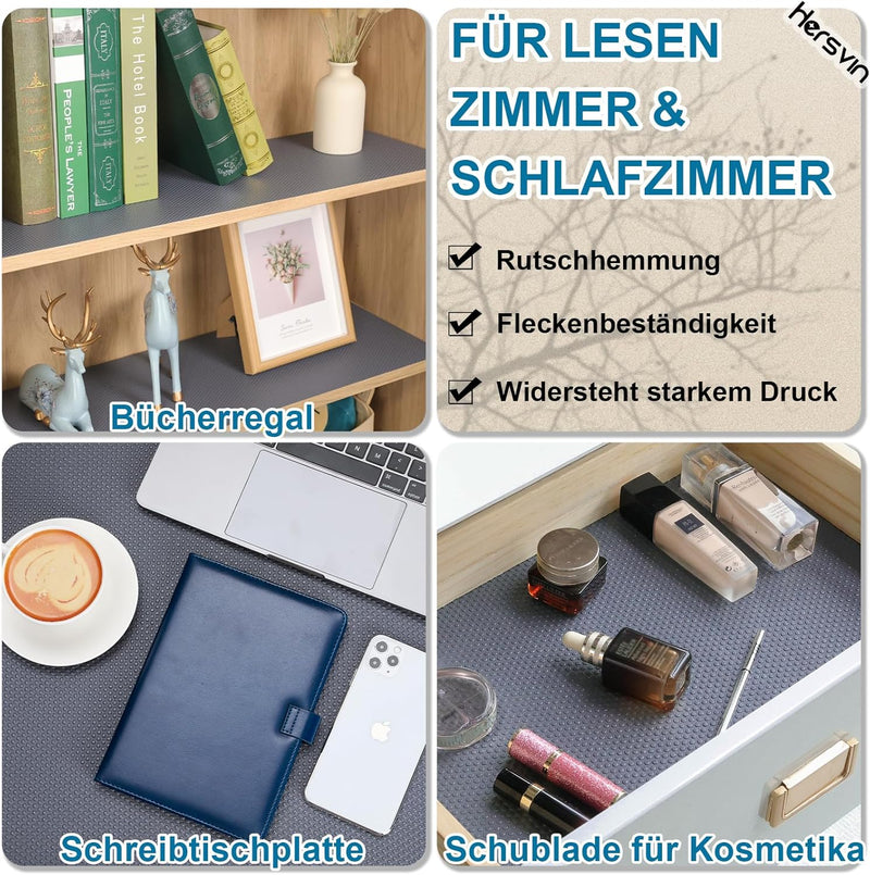 Hersvin Schubladenmatte (Übergrösse) 70cmx500cm Schrankpapier Schubladeneinlage Eva Wasserfest Nicht