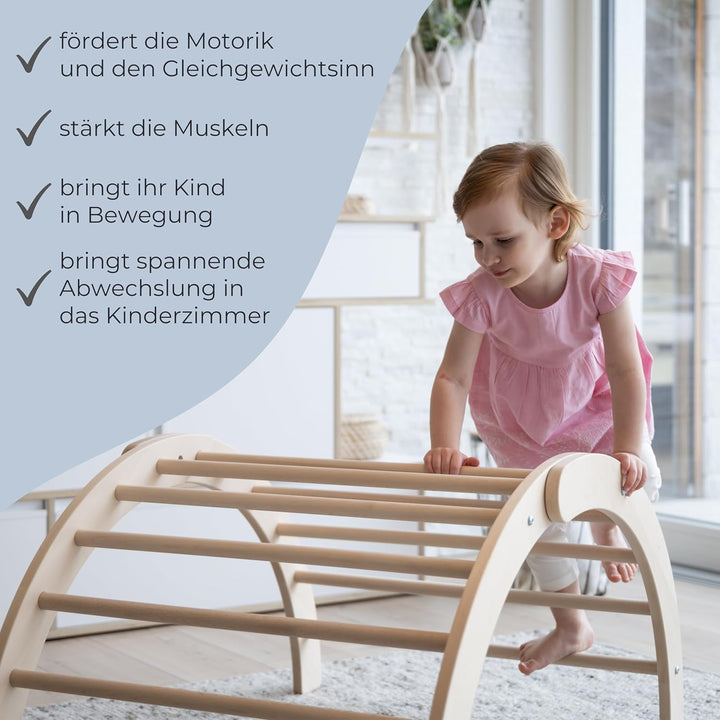 JOWE Kletterbogen aus Holz - 100% Made in Austria - Klettergerüst aus Buche massiv (nur Kletterbogen