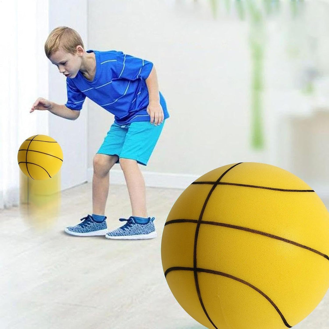 Generisch Leiser Basketball, leiser Indoor-Basketball, leiser Basketball-Dribbling im Innenbereich,
