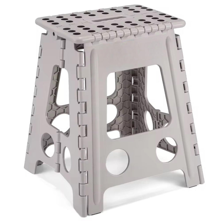 DIVID® Faltbarer Klapphocker 39cm (L) |Klapphocker|Duschhocker|Faltbar und Tragbar|130kg Belastbarke
