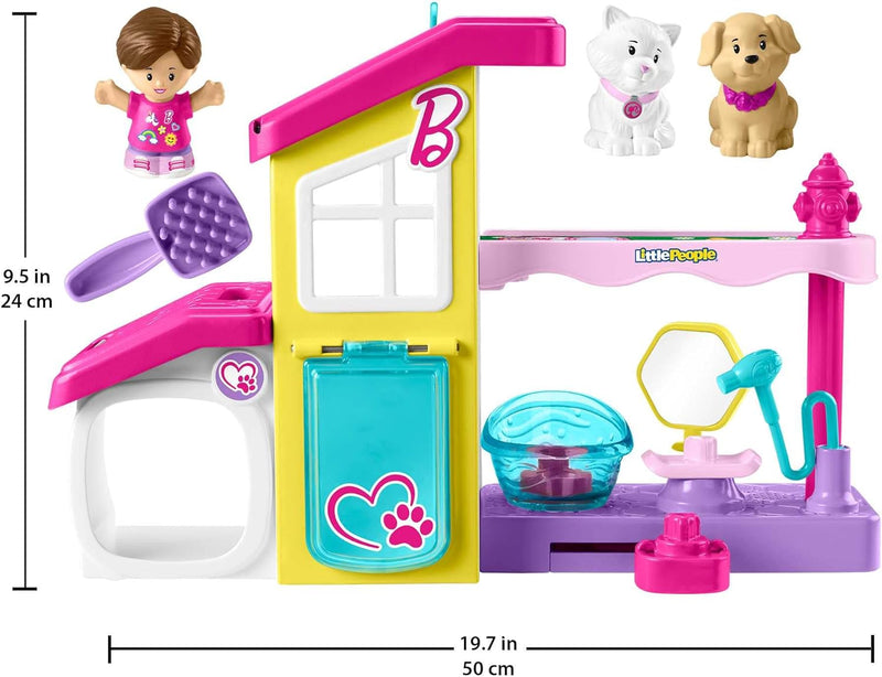 Little People Barbie-Spielset für Kleinkinder mit Musik und Geräuschen, 2 Ebenen und 4 Teilen, Tiers