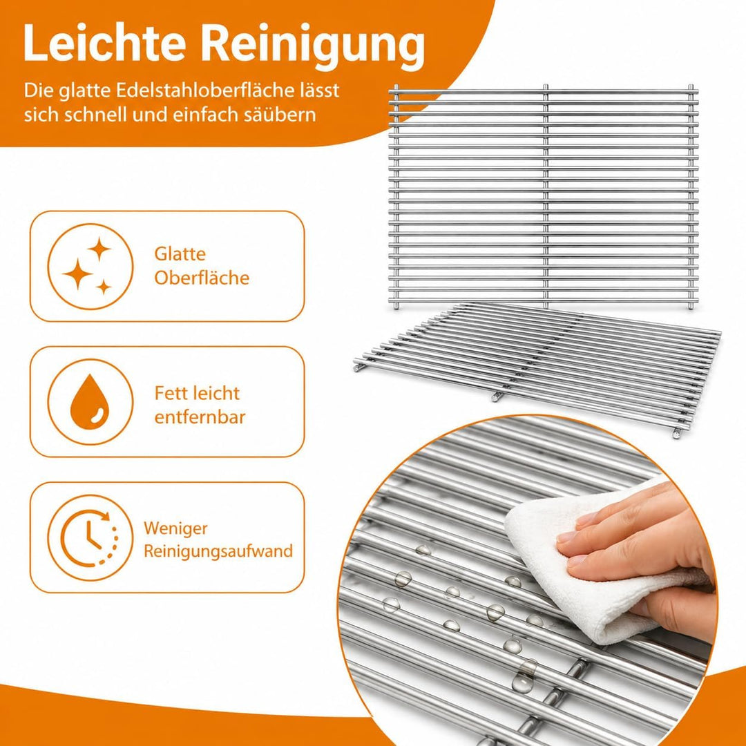 Edelstahl Grillrost für Weber Spirit 300 Serie E-310/S-310/E-320/S-320, Grillrost Ersatz for Weber S