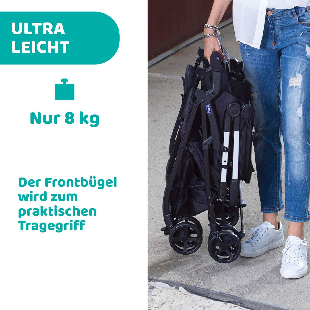 Chicco OHlalà Twin Geschwisterwagen von Geburt bis 15 kg, Kinderwagen für Zwillinge und Geschwister,
