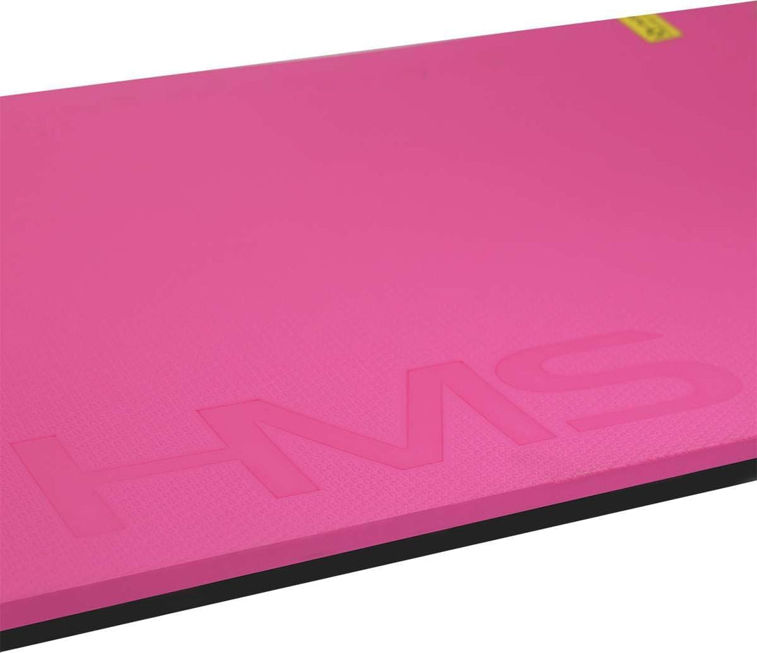 HMS Fitness Yoga Pilates Matte mit rutschfester Unterseite violett / schwarz, violett / schwarz