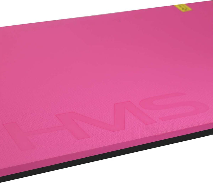 HMS Fitness Yoga Pilates Matte mit rutschfester Unterseite violett / schwarz, violett / schwarz