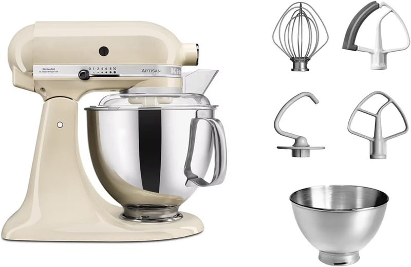 KitchenAid Küchenmaschine Artisan 4,8L Creme Single, Single