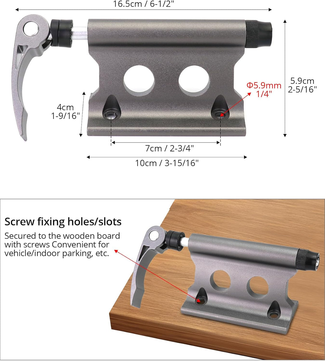 QWORK® 2 Stücke Gabelhalterung Fahrrad, Schnellspanner aus Aluminiumlegierung, für LKW, SUV und Anhä