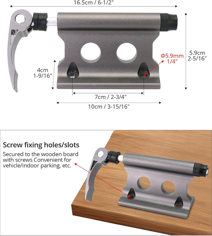 QWORK® 2 Stücke Gabelhalterung Fahrrad, Schnellspanner aus Aluminiumlegierung, für LKW, SUV und Anhä