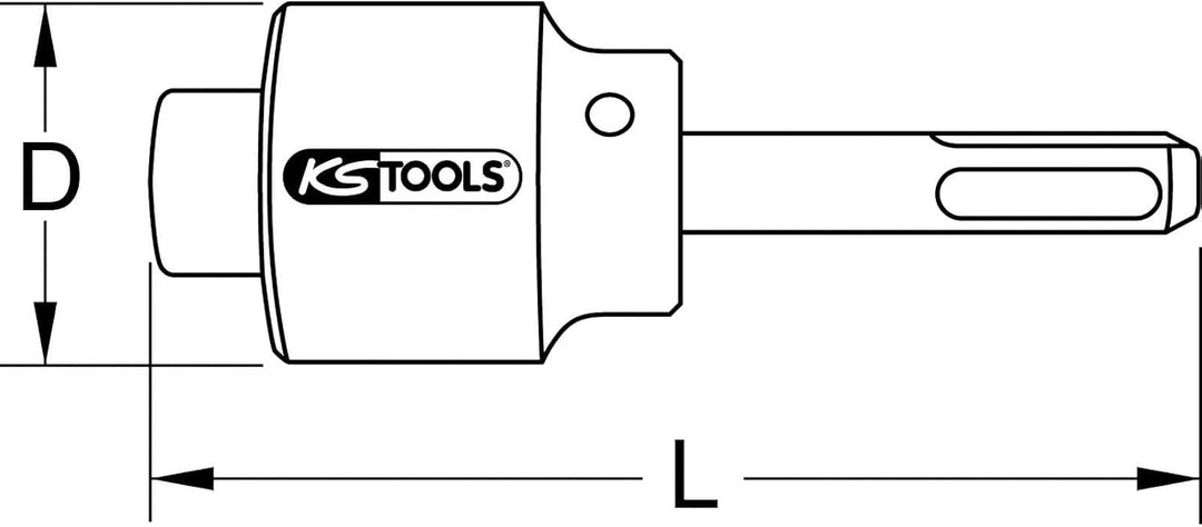 KS Tools 116.2036 1/2" Hahnverlängerungsfräser, SDS-Aufnahme