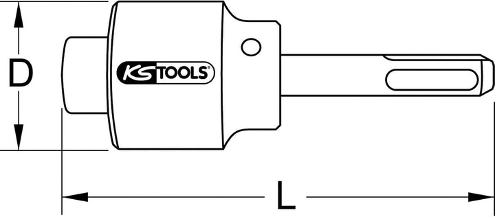 KS Tools 116.2036 1/2" Hahnverlängerungsfräser, SDS-Aufnahme