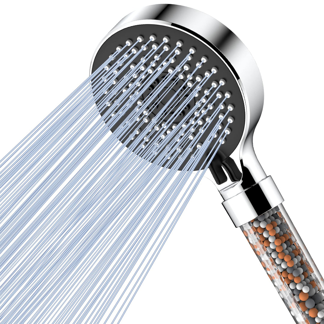 Magichome Wassersparender Duschkopf,Handbrause Filter Mineralsteinen und 5 Strahlarten, Wassersparen