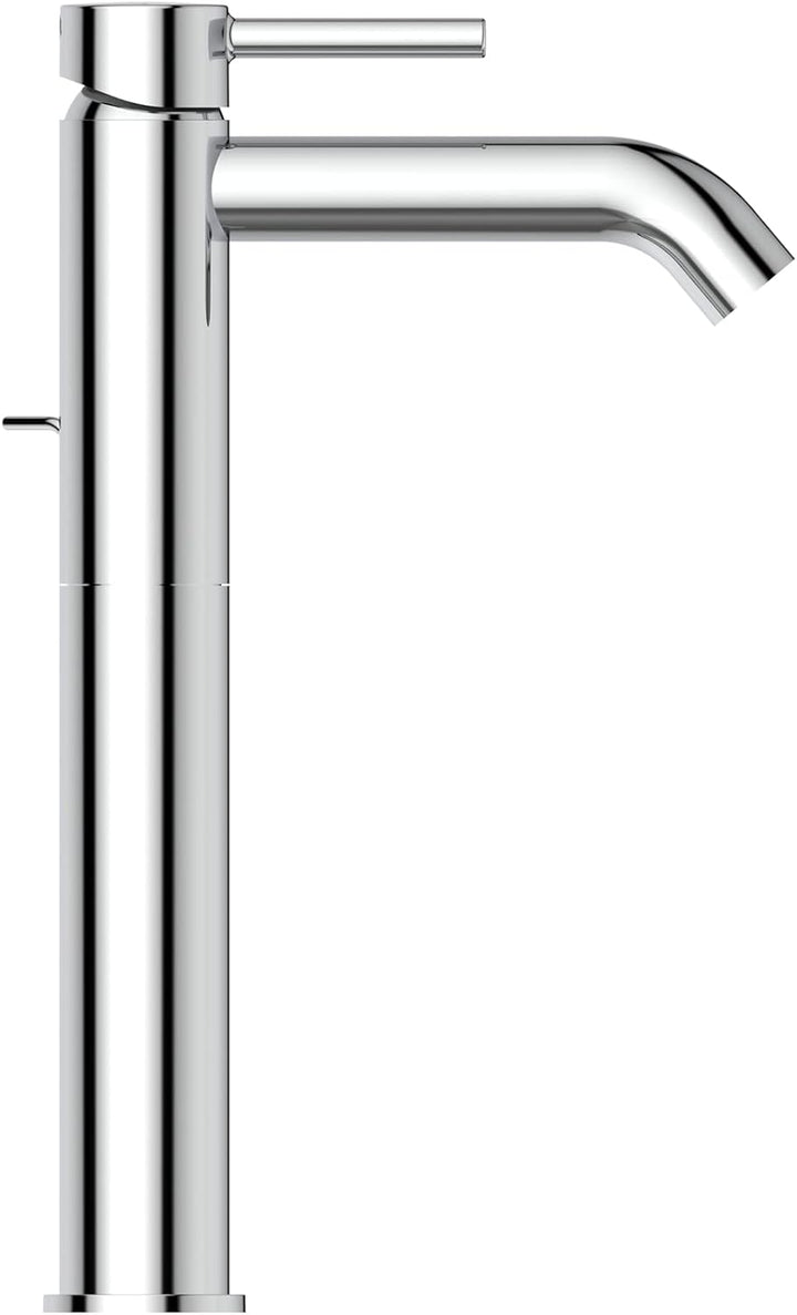Ideal Standard BC194AA Ceraline Waschtischarmatur verlängerter Sockel mit Zugknopf-Ablaufgarnitur, C