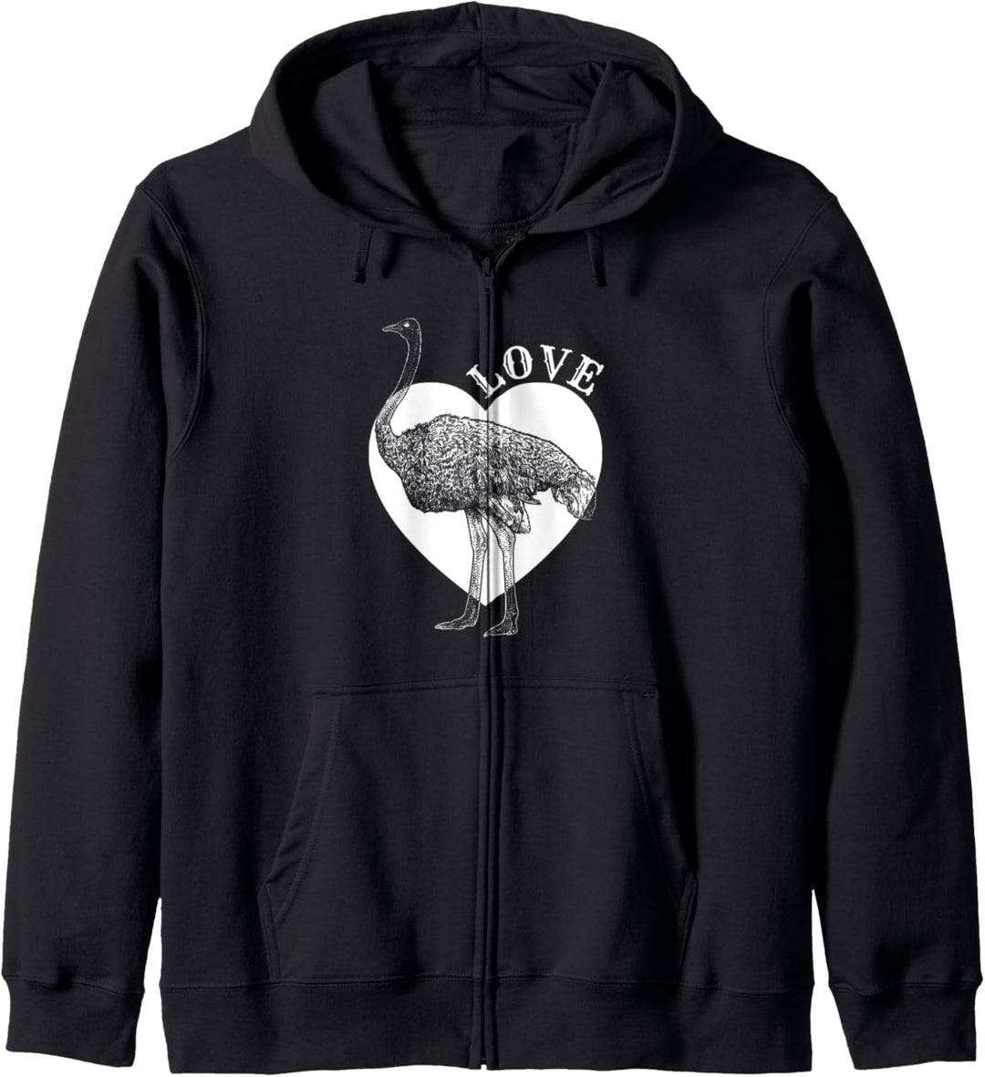 Vogel Strauss Landwirt Lustiges Geschenk Fun Kapuzenjacke
