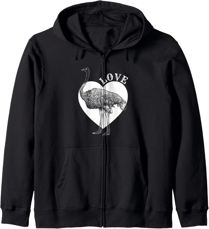 Vogel Strauss Landwirt Lustiges Geschenk Fun Kapuzenjacke