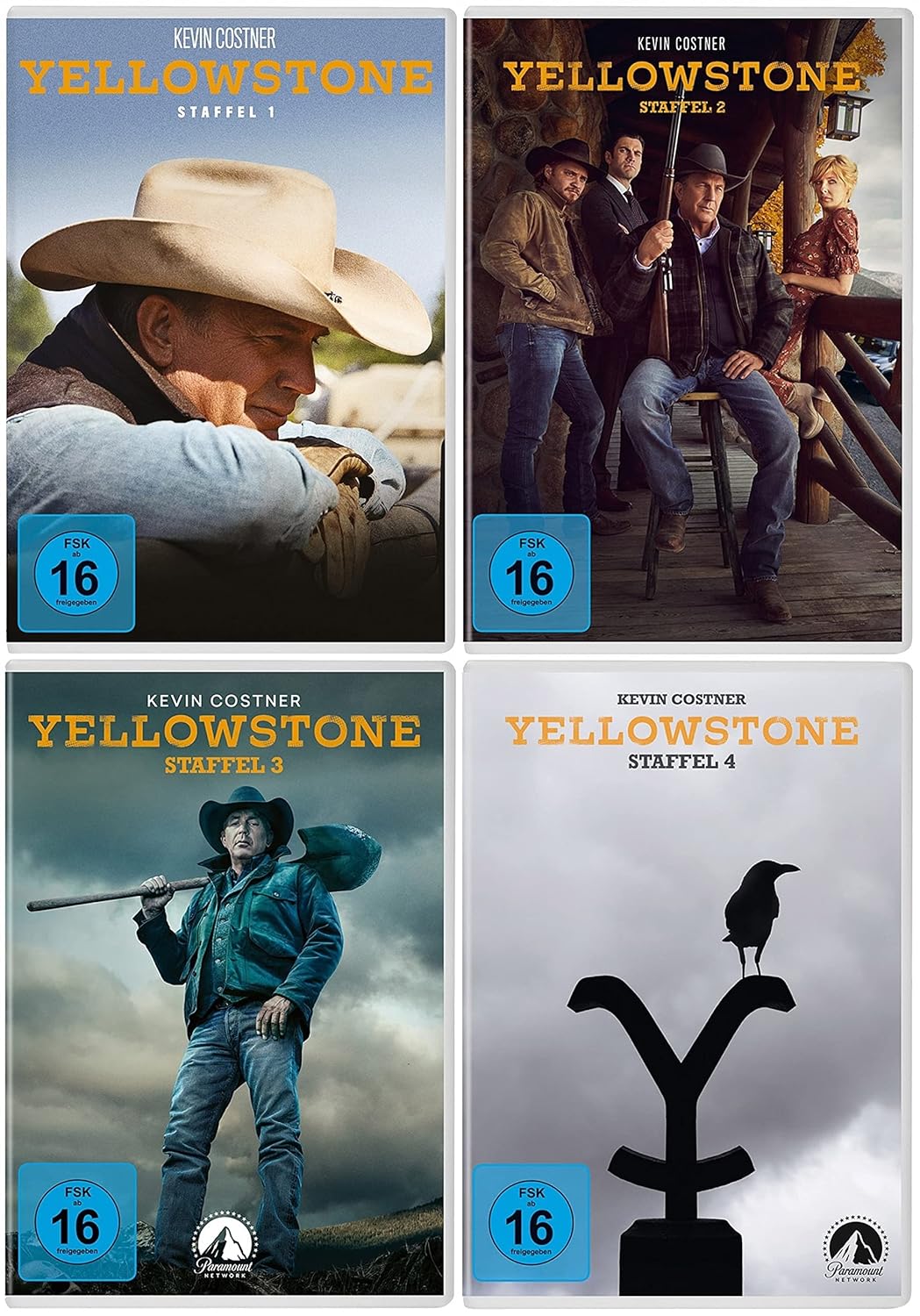 Yellowstone - Die kompletten Staffeln 1+2+3+4 im Set (17 DVDs), DVD