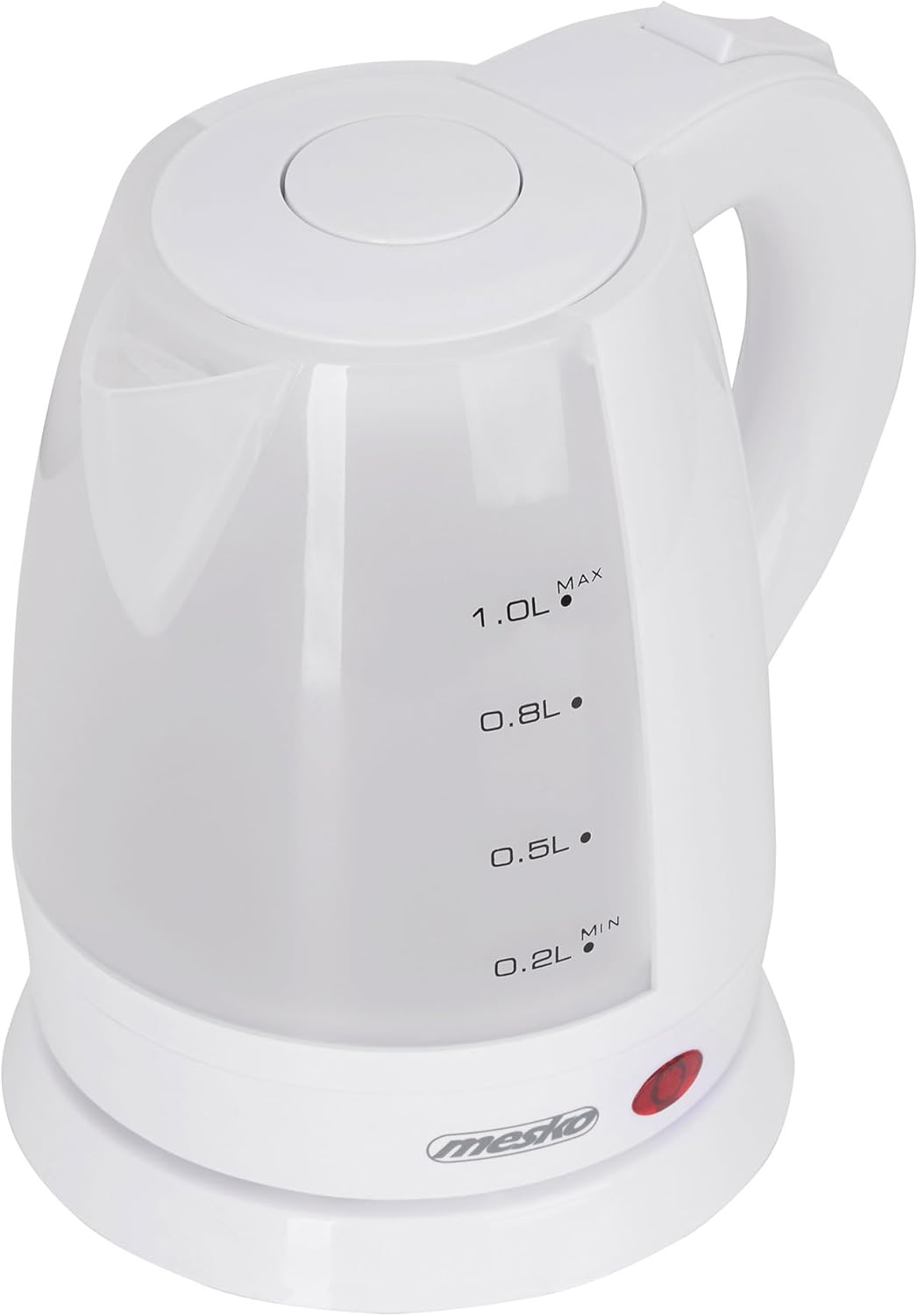 Mesko MS1276 Elektrischer Wasserkocher 1 Liter, Kabellos, BPA-frei, Klein Teekocher Schnurlos, Autom