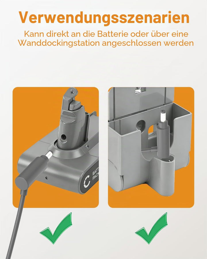 Ladekabel Ladegerät für Dyson V8 V7 V6 SV03 SV04 SV05 SV06 DC58 DC59 DC60 DC61 DC62 DC72 Absolute Fl