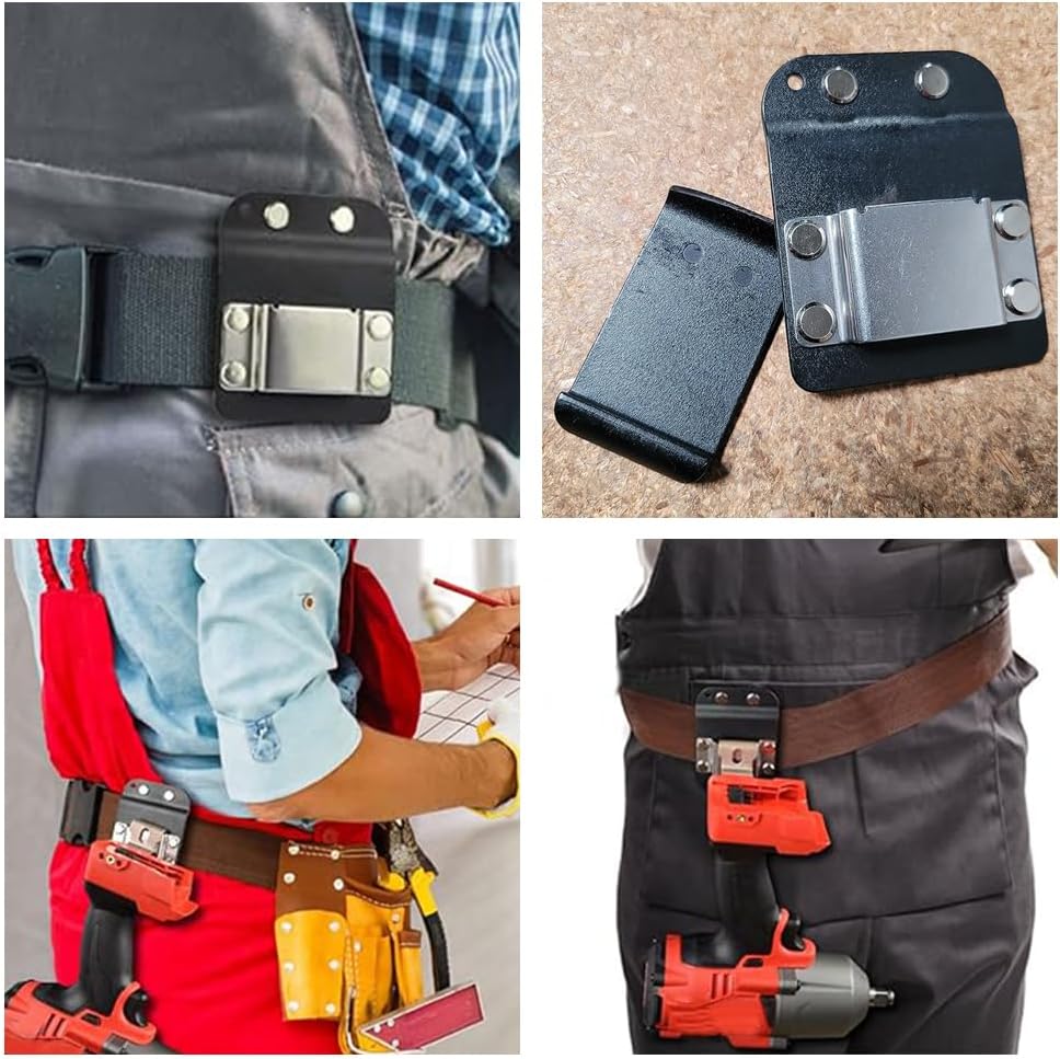 'Clip-On Tool Belt Drill Holder, Cordless Tool Belt Clip DrillCatcher-Drill Holder Hook Holster Comp