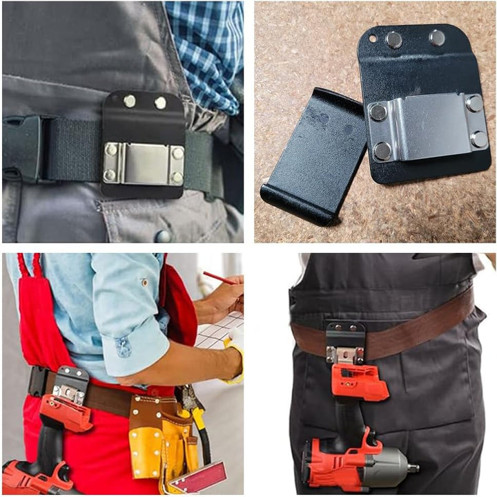 'Clip-On Tool Belt Drill Holder, Cordless Tool Belt Clip DrillCatcher-Drill Holder Hook Holster Comp
