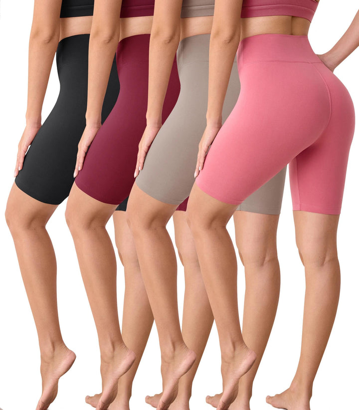 BAYDI Creamlush Radlerhose Damen - 20 cm Bequeme Kurze Sporthose mit Hoher Taille für Yoga Pilates F