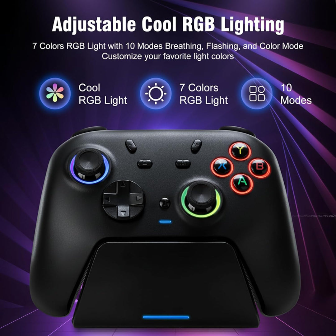 DuLingKer PC Controller mit Ladestation, Wireless Controller für Switch 2/Switch/PC Windows/Steam/OL