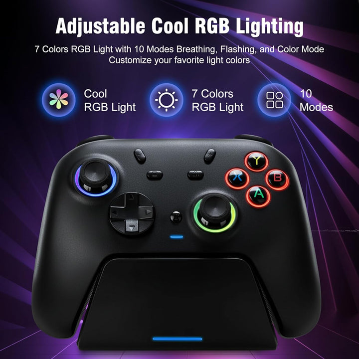 DuLingKer PC Controller mit Ladestation, Wireless Controller für Switch 2/Switch/PC Windows/Steam/OL